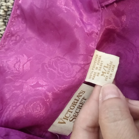 Victoria Secret Satin Sleep Shirt Vintage Y2k Intimate Comfy Womens M/L - Picture 6 of 9